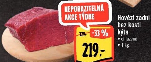 Hovězí kýta zadní bez kosti