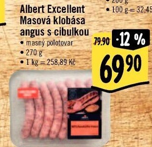 Klobása Angus s cibulkouAlbert Excellent