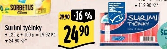 Krabí tyčinky mražené Mylord