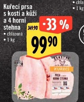 Kuřecí prsa s kostí a 4 stehna Albert
