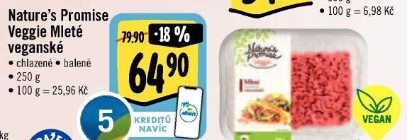 Mleté maso Veggie Nature'