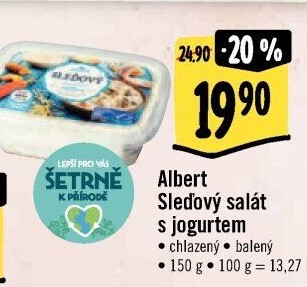 Salát skandinávský sleďový s jogurtem Albert