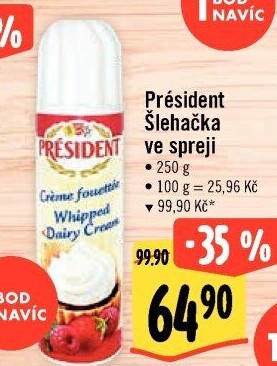 Šlehačka ve spreji Président
