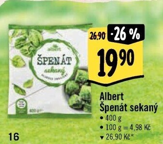 Špenát sekaný mražený Albert