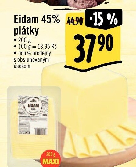 Sýr Eidam 45% Albert