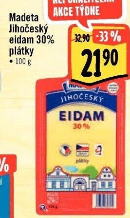 Sýr Eidam Jihočeský 30% Madeta