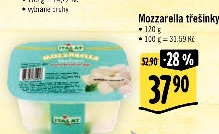 Sýr Mozzarella třešinky Italat