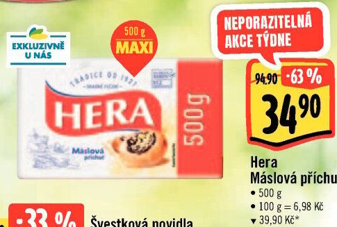 Tuk s máslovou příchutí Hera