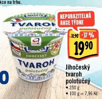 Tvaroh polotučný Jihočeský Madeta