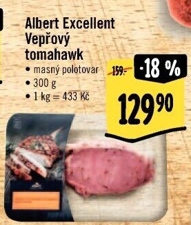 Vepřový steak tomahawk Albert Excellent