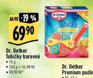 Zdobicí tubičky Dr. Oetker