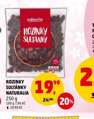 ROZINKY SULTÁNKY NATURALIA