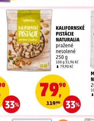 KALIFORNSKÉ PISTÁCIE NATURALIA