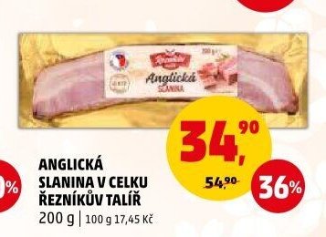 Anglická slanina v celku Řezníkův talíř