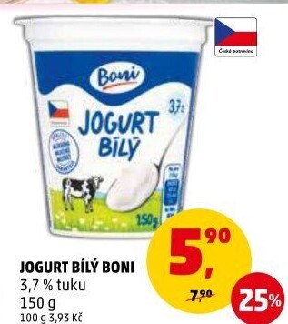 Bílý jogurt Boni