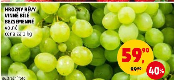 Hrozny bílé bezsemenné