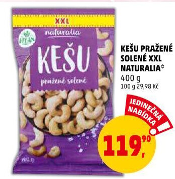 Kešu pražené Naturalia