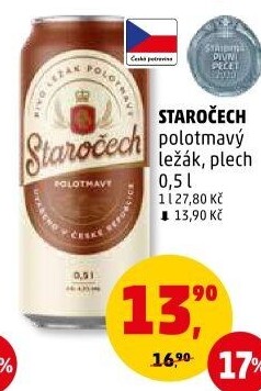 Pivo polotmavý ležák Staročech