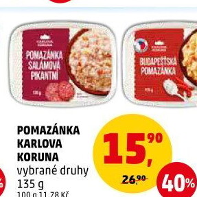 Pomazánky Karlova Koruna