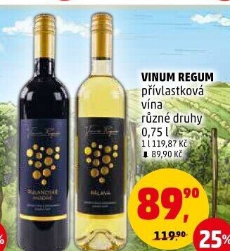 Vína Vinum Regum - přívlastková