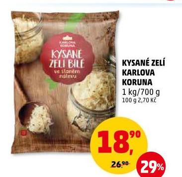Zelí bílé kysané Karlova Koruna
