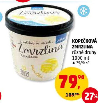 Zmrzlina v kelímku Kopečková Pinko