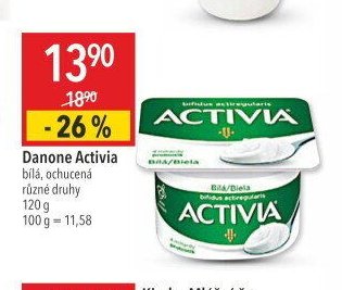 Danone Activia bílá, ochucená různé druhy 120 g