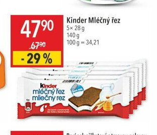 Kinder Mléčný řez 5x 28 g 140 g