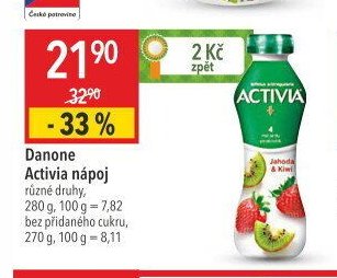 Danone Activia nápoj různé druhy 280 g / 270 g