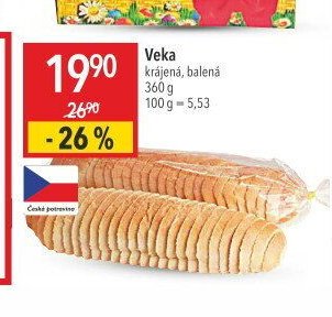 Veka krájená, balená 360 g