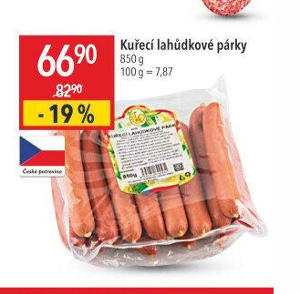Kuřecí lahůdkové párky