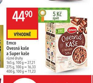 Emco Ovesná kaše a Super kaše