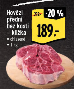 Hovězí přední bez kosti - kližka