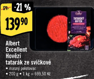 Hovězí tatarák ze svíčkové Albert Excellent