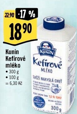 Kefírové mléko Kunín