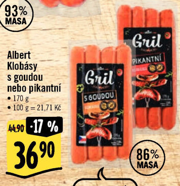 Klobása s goudou Albert Gril