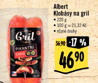 Klobásy na gril Albert Gril
