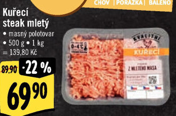 Kuřecí steak mletý Albert