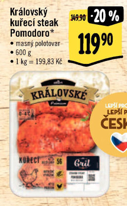 Kuřecí steak Pomodoro Královský Albert
