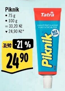 Mléko kondenzované Piknik Tatra