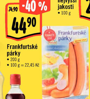 Párky frankfurtské Ponnath