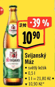 Pivo světlý ležák 11° Svijanský Máz Svijany
