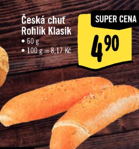 Rohlík Klasik Česká chuť