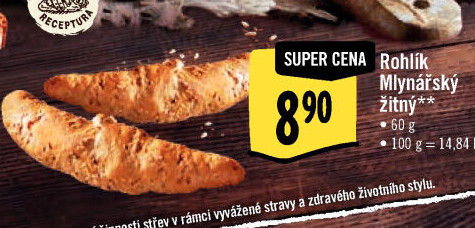 Rohlík Mlynářský žitný Albert