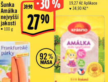 Šunka Amálka nejvyšší jakosti Krásno