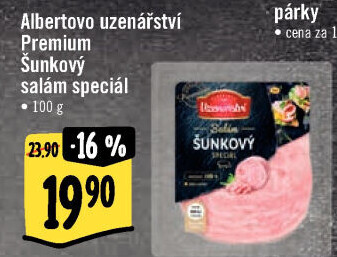Šunkový salám speciál Premium Albertovo uzenářství