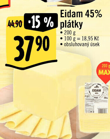 Sýr Eidam 45% Albert