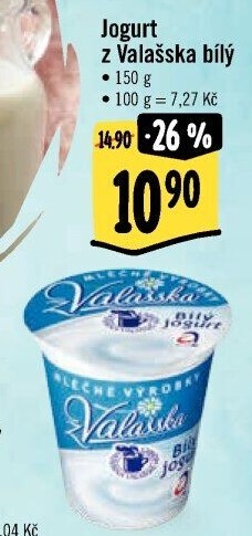 Bílý jogurt z Valašska Mlékárna Valašské Meziříčí