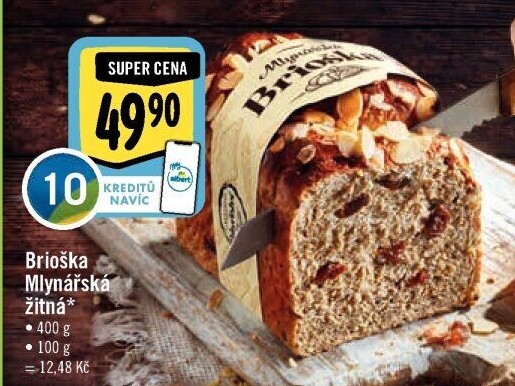 Brioška Mlynářská žitná Albert