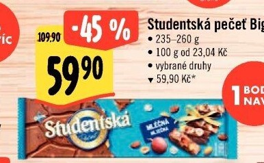 Čokoláda Studentská pečeť Orion